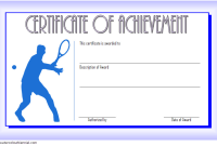 Tennis Award Certificate Template (1st Free Word Format) Tennis Award Certificate Template (1st Free Word Format)