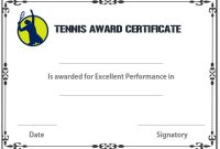 Tennis Award Certificate Template (3rd Free Word Format) Tennis Award Certificate Template (3rd Free Word Format)
