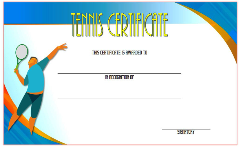 Tennis Certificate Template Free Printable (2025 Best Pick)