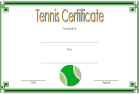 Tennis Certificate Template (3rd Free Editable Format) Tennis Certificate Template (3rd Free Editable Format)
