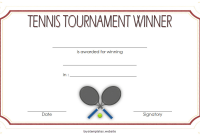 Tennis Tournament Certificate Template (1st Free Champion Design) Tennis Tournament Certificate Template (1st Free Champion Design)