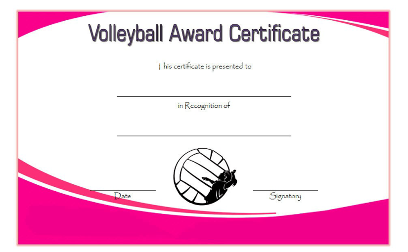 Volleyball Award Certificate Template (2025 Free Editable Format)