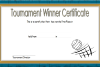 Volleyball Champion Certificate Template (2nd Free Tournament Design) Volleyball Champion Certificate Template (2nd Free Tournament Design)