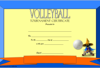 Volleyball Tournament Certificate Template (1st Free Word Format)