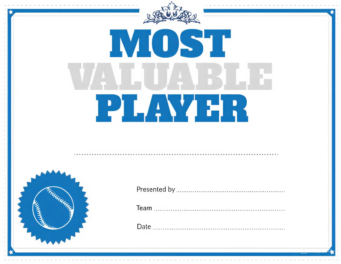 Baseball MVP Certificate Template (1st Free Amazing Design) mvp certificate template, basketball mvp certificate template, football mvp certificate template, mvp award certificate template, baseball mvp certificate template, most valuable player award certificate, most valuable player certificate template, free printable most valuable player certificate, most valuable player sports certificate, free printable mvp certificate, free printable mvp award certificates