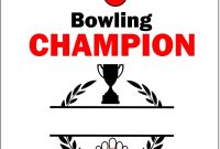 Bowling Champion Certificate Free Printable Bowling Champion Certificate Free Printable