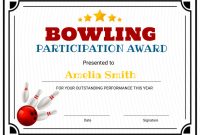 Bowling Tournament Certificate Template (2nd Best Sample)