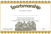 Certificate of Sportsmanship Template (1st Free Editable Format)