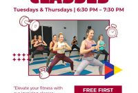 Fitness Class Flyer Template (1st Free Simple Design)