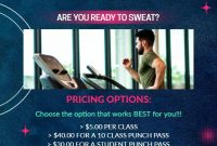Fitness Class Flyer Template (2nd Free Simple Design)