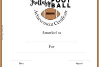 Football Award Certificate Template (1st Free Fillable Format) Football Award Certificate Template (1st Free Fillable Format)