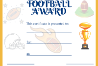 Football Award Certificate Template (3rd Free Fillable Format) Football Award Certificate Template (3rd Free Fillable Format)