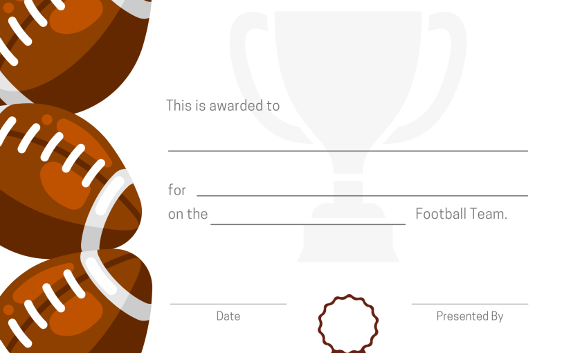 Football Certificate Template Free Download (11+ Unique Designs)