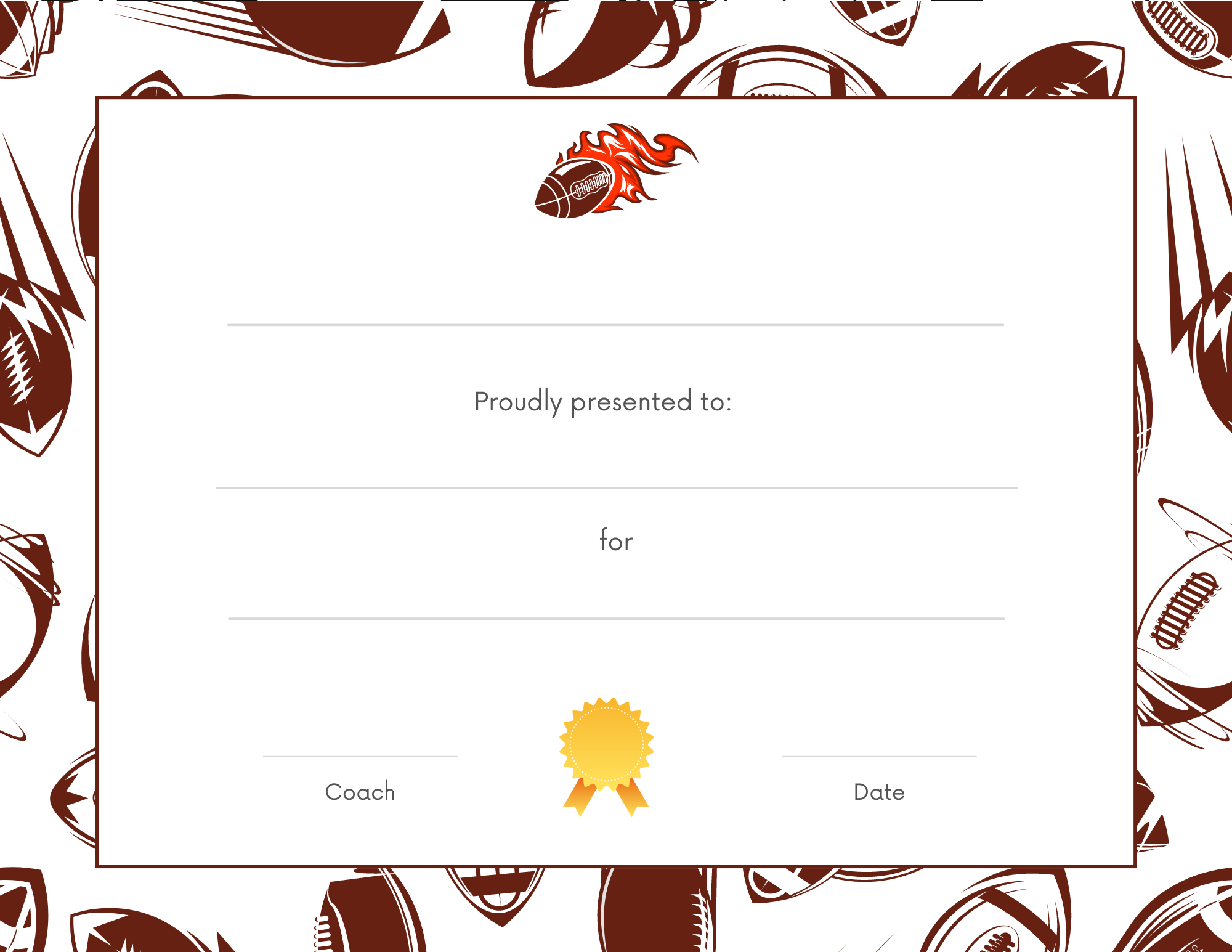 Football Certificate Template Free Download (11+ Unique Designs) 1 fantasy football certificate template free, football certificate template free download, rugby certificate template, football award certificate template, football certificate of participation template, football tournament certificate template, youth football certificate templates, printable football certificate templates