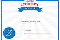 Football Certificate of Participation Template (2nd Free Tournament Design) Football Certificate of Participation Template (2nd Free Tournament Design)