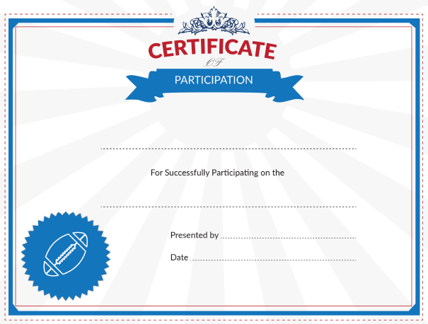 Football Certificate Template Free Download (11+ Unique Designs) 3 fantasy football certificate template free, football certificate template free download, rugby certificate template, football award certificate template, football certificate of participation template, football tournament certificate template, youth football certificate templates, printable football certificate templates