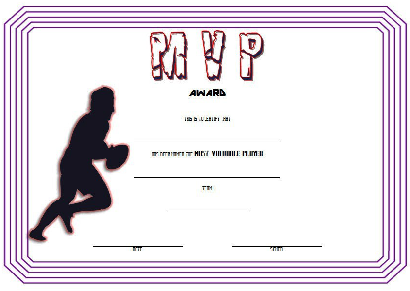 Football MVP Certificate Template (3rd Free Editable Format) rugby award certificate template free, football mvp certificate template, rugby achievement certificate template, rugby player of the day certificate template, rugby player of the match certificate, rugby certificate template, football certificate template free download, free printable rugby certificates