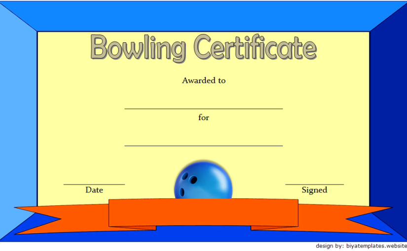 Bowling Certificate Template (8+ Free Editable Formats)