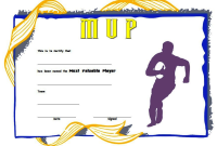 Free Football MVP Certificate Template (2nd Magnificent Rugby Award Design)