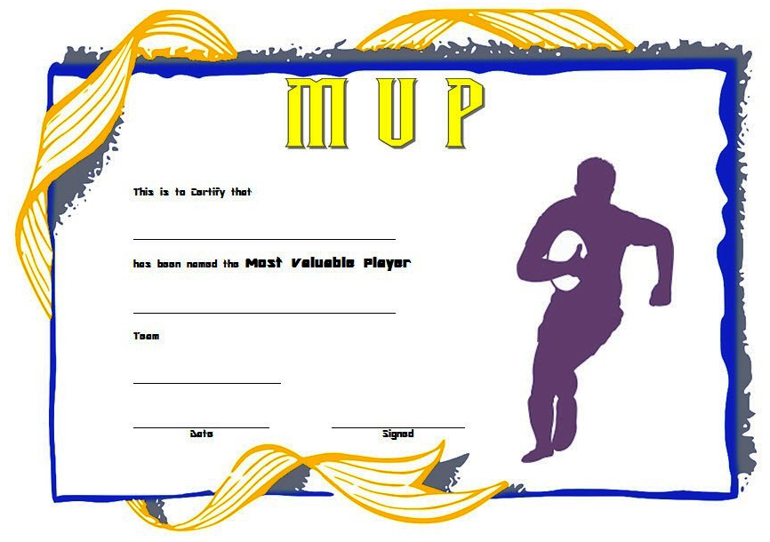 Free Football MVP Certificate Template (2nd Magnificent Rugby Award Design) rugby certificate template, rugby award certificate template free, rugby award certificate templates, rugby league certificate templates, football mvp certificate template, free printable rugby certificates, rugby achievement certificate template, rugby player of the day certificate template, printable football certificate templates