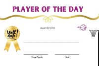 Free Printable Netball Player of The Day Certificate