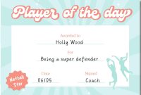 Free Printable Netball Player of The Day Certificate (2025 Best Idea)