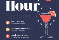 Happy Hour Flyer Template Free Download (2nd Best Option) Happy Hour Flyer Template Free Download (2nd Best Option)