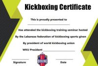 Kickboxing Certificate Design (1st Free Printable Template) Kickboxing Certificate Design (1st Free Printable Template)