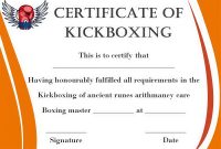 Kickboxing Certificate Design (2nd Free Printable Template) Kickboxing Certificate Design (2nd Free Printable Template)
