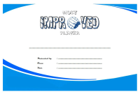 Most Improved Player Award Certificate Template (1st Best Player of The Game Design)
