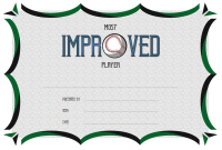 Most Improved Player Award Certificate Template (2nd Best Player of The Game Design)