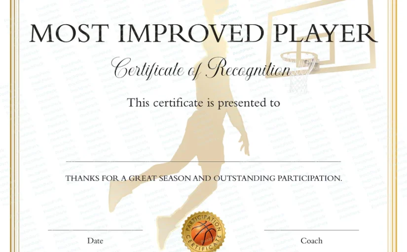 Most Improved Player Certificate Template – 8+ Free Stunning Designs