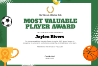 Most Valuable Player Award Certificate Free Printable (2nd Main Choice) Most Valuable Player Award Certificate Free Printable (2nd Main Choice)