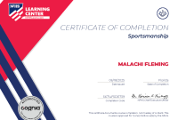 NFHS Sportsmanship Certificate Printable (1st Best Sample)