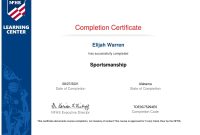 NFHS Sportsmanship Certificate Printable (2nd Best Sample)