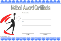 Netball Award Certificate Templates (2025 Main Design)