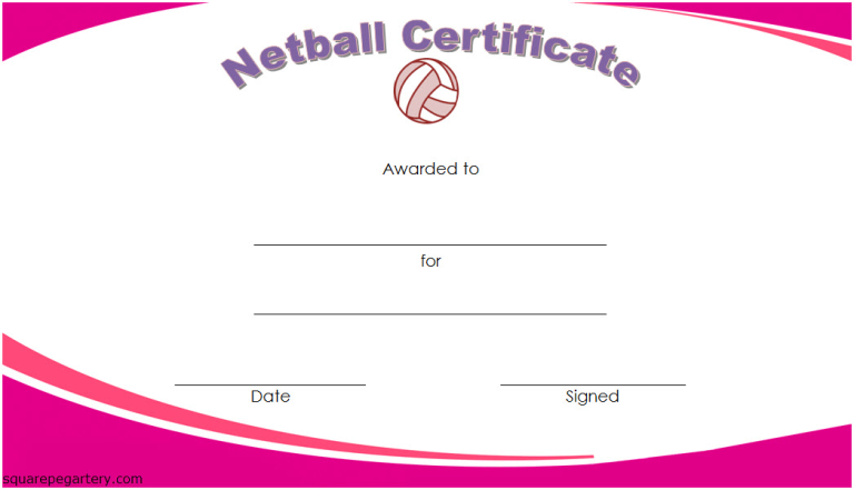 Netball Certificate Template (9+ Free Exclusive Designs)
