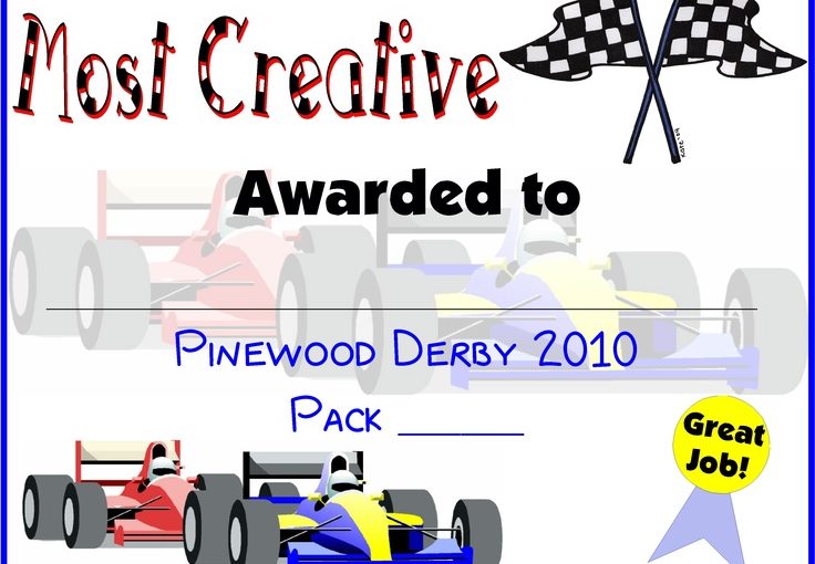 Pinewood Derby Award Certificate Template (6+ New Designs) 1 Pinewood Derby Award Certificate Template (6+ New Designs)