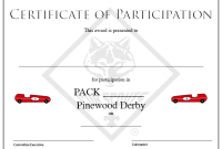 Pinewood Derby Certificate of Participation (1st Free Printable Template) Pinewood Derby Certificate of Participation (1st Free Printable Template)