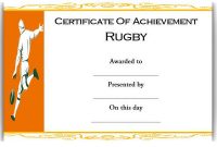 Rugby Award Certificate Template Free Printable (1st Main Choice)