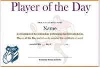 Rugby Player of The Day Certificate Template (2nd Free League Design) Rugby Player of The Day Certificate Template (2nd Free League Design)