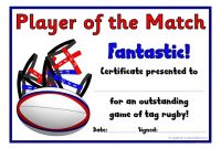 Rugby Player of The Match Certificate Free Printable (2nd Word Format) Rugby Player of The Match Certificate Free Printable (2nd Word Format)