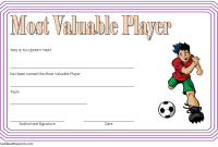Soccer MVP Certificate Template (2nd Best Player Design) Soccer MVP Certificate Template (2nd Best Player Design)
