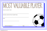 Soccer MVP Certificate Template (3rd Best Player Design) Soccer MVP Certificate Template (3rd Best Player Design)