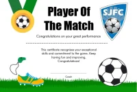 Soccer Player of The Match Certificate (2nd Free Printable Template) Soccer Player of The Match Certificate (2nd Free Printable Template)