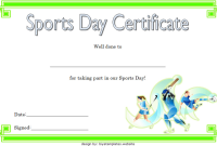 Sports Day Participation Certificate Template (3rd Free Editable Format) Sports Day Participation Certificate Template (3rd Free Editable Format)
