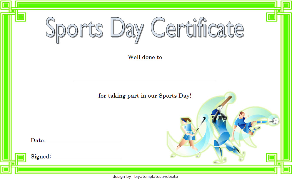 Printable Sports Day Certificate Template (10+ Free Shocking Designs) 3 printable sports day certificate template, sports day award certificate, sports day participation certificate template, annual sports day certificate, school sports day certificate template, sports day certificate design template, sports day certificate editable