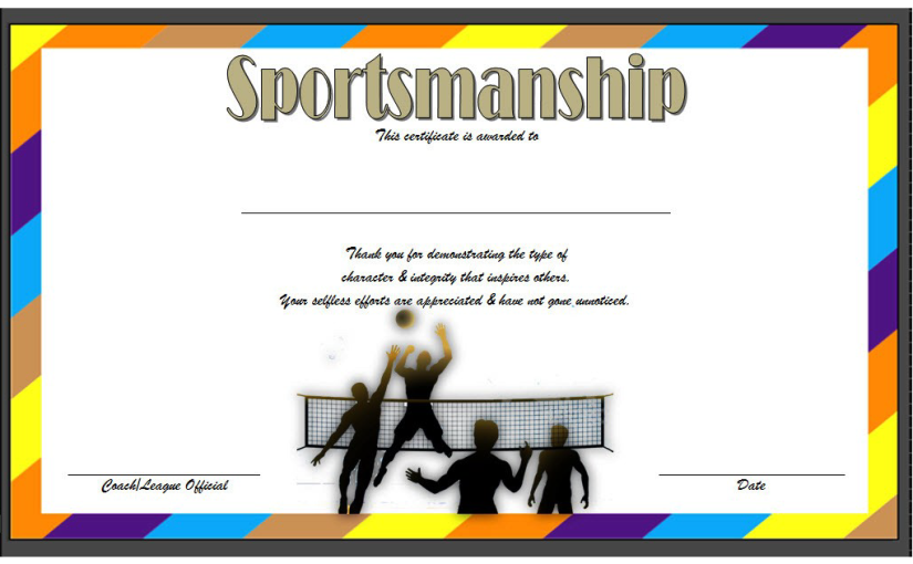 Free Sportsmanship Certificate Templates - 7+ New Designs 1 Free Sportsmanship Certificate Templates – 7+ New Designs