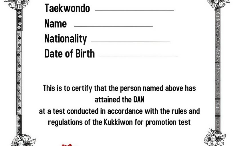 Taekwondo Certificate Template (8+ Free Printable Formats)