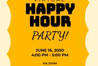 Virtual Happy Hour Flyer Template (1st Free PSD Format) Virtual Happy Hour Flyer Template (1st Free PSD Format)